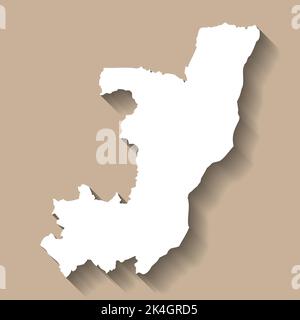 Republic of the Congo vector country map silhouette Stock Vector