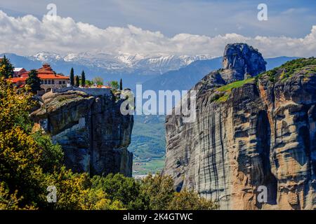 HDR of Holy Trinity Monastery in Meteora, Greece Stock Photo