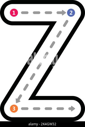 Tracing Alphabet uppercase capital letter U prewriting dotted line ...