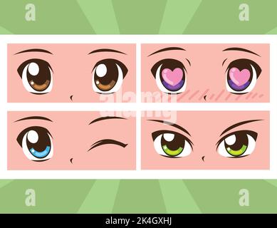 anime eyes close up Stock Vector Image & Art - Alamy