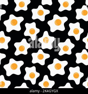 Seamless pattern with scrambled eggs Stock Vector
