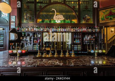 The Swan& Railway pub in Wigan , Stock Photo