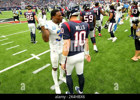 Los Angeles Chargers safety Derwin James Jr. (3) in an NFL football game  Sunday, Jan. 8, 2023, in Denver. (AP Photo/David Zalubowski Stock Photo -  Alamy