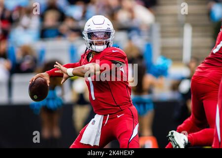 Arizona Cardinals quarterback Kyler Murray carries the football against the  Carolina Panthers during an NFL football game in Charlotte, N.C., Sunday,  Oct. 2, 2022. (AP Photo/Nell Redmond Stock Photo - Alamy