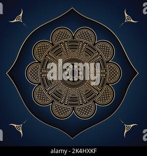 Luxury floral and ornamental mandala background with golden color for print and decoration, invitation, flyer, menu, brochure, postcard, wallpaper. Stock Vector