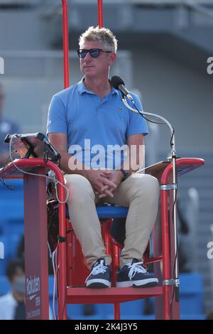 Rakuten Mobile Arena, Tokyo, Japan. 1st Oct, 2022. Referee, OCTOBER 1, 2022 - Tennis : Rakuten Japan Open Tennis Championships 2022 at Rakuten Mobile Arena, Tokyo, Japan. Credit: AFLO SPORT/Alamy Live News Stock Photo