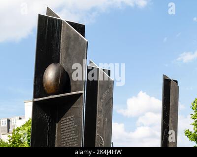 London United Kingdom June 15 2009; New Zealand Memorial in London's Hyde Park Corner commemorating enduring bonds between New Zealand and United King Stock Photo