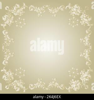 Vintage Frame ornaments and snowflakes   vector Stock Vector