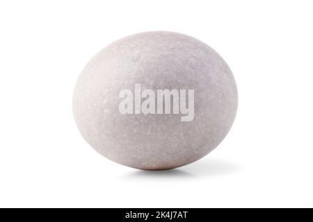 Round stone close-up isolated on white background Stock Photo