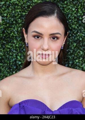 Aimee Carrero arrives at the Imagen Awards on Sunday, Oct. 2, 2022, at