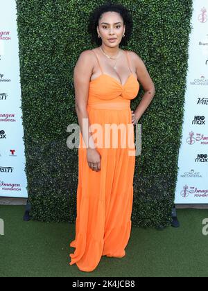 Sasha Merci arrives at the Imagen Awards on Sunday, Oct. 2, 2022, at LA Plaza de Cultura y Artes