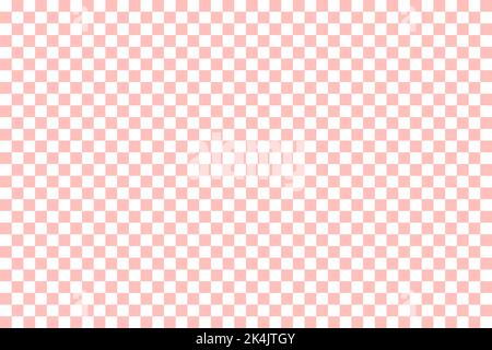 Pink and white Checkered background seamless pattern. Vector illustration Stock Vector
