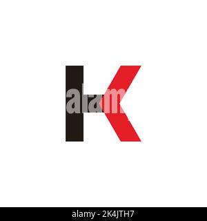 letter hk arrow colorful simple logo vector Stock Vector
