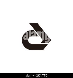 letter dc simple geometric arrow logo vector Stock Vector