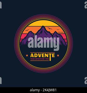 Mountain adventure logo Stock Vector