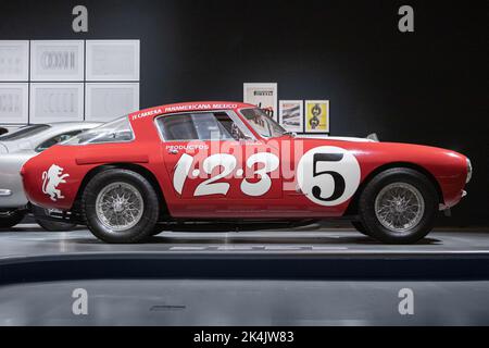 BILBAO, SPAIN-SEPTEMBER 10, 2022: 1953 Ferrari 250 MM Berlinetta Carrera Panamericana (Mille Miglia), side view Stock Photo