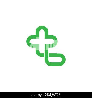 letter t medical infinity design logo vector Stock Vector