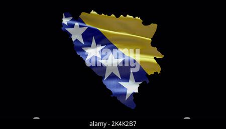 Flag of Bosnia and Herzegovina waving Stock Photo - Alamy