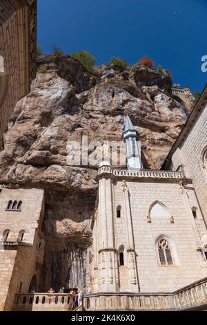 people in rocamadour in france Stock Photo