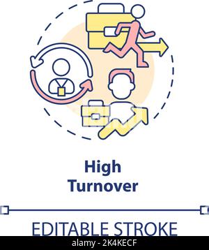 High turnover concept icon Stock Vector