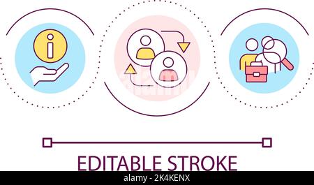 Exchange information loop concept icon Stock Vector