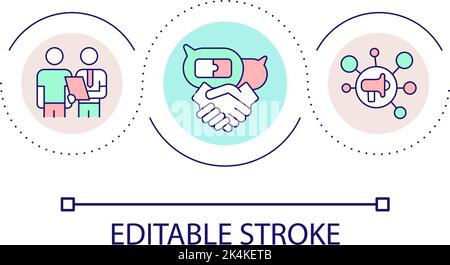 Mentoring loop concept icon Stock Vector