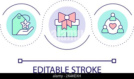 Client loyalty program loop concept icon Stock Vector