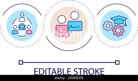 Business development loop concept icon Stock Vector