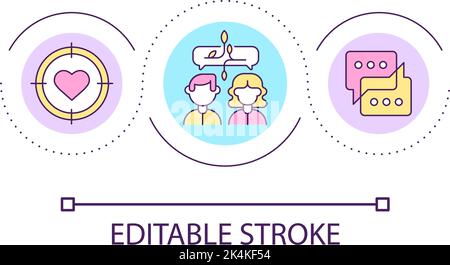 Building warm relationship loop concept icon Stock Vector