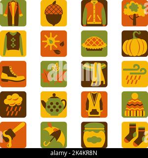 Autumn time of the year, illustration, vector on a white background. Stock Vector