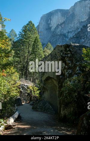 Mirror Lake sits at the base of Half Dome in Yosemite National Park, CA ...