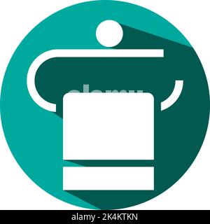 Bathroom towel, illustration, vector on a white background. Stock Vector