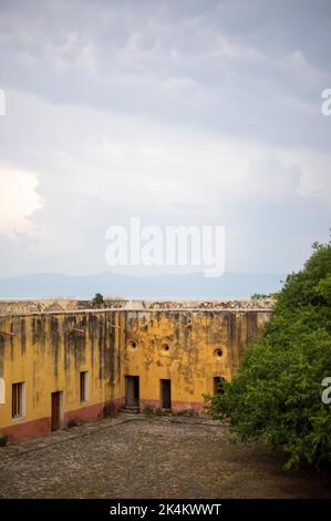 Old, abandoned building in downtown guadalajara, mexico, colonial architecture Stock Photo