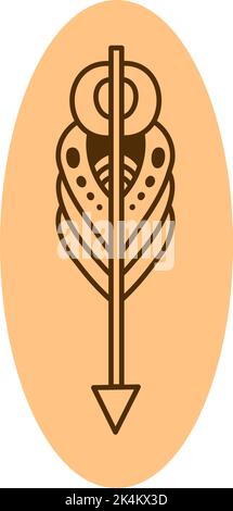 Beautiful arrow, illustration, vector on a white background. Stock Vector