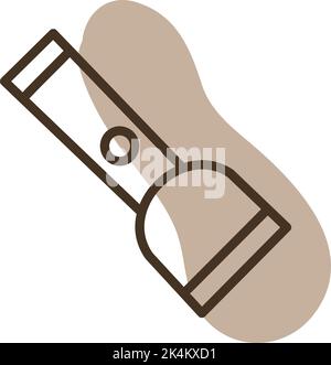 Camping flashlight, illustration, vector on a white background. Stock Vector