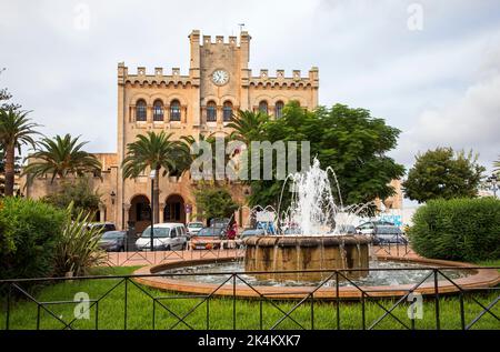 Ciutadella, Spain - September 6th, 2022: Ciutadella is a very attractive city, with a charming port and an old town. Stock Photo