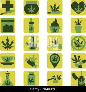 Cannabis lifestyle, illustration, vector on a white background. Stock Vector
