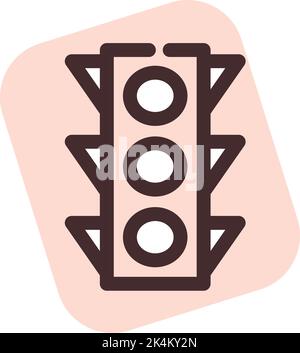 Traffic lights, illustration, vector on a white background. Stock Vector