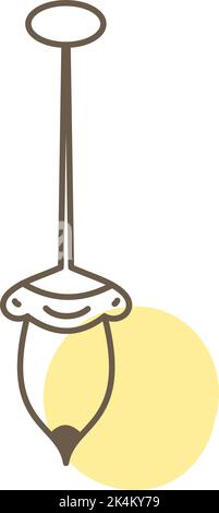 Old chandelier, illustration, vector on a white background. Stock Vector