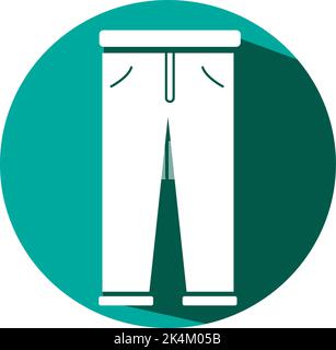 White jeans, illustration, vector on a white background. Stock Vector