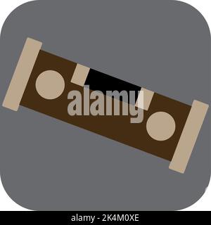 Engineering spirit level, illustration, vector on a white background. Stock Vector