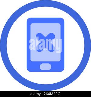 Missed call, illustration, vector on a white background. Stock Vector