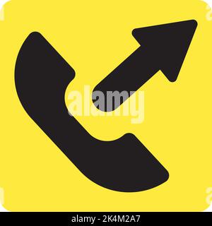 Contacts Outgoing call, illustration, vector on a white background. Stock Vector