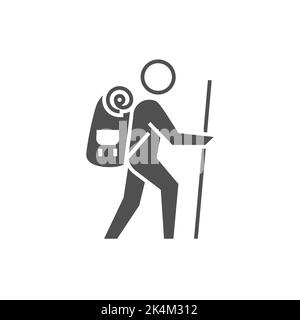 Backpacker Related Vector Glyph Icon Stock Vector