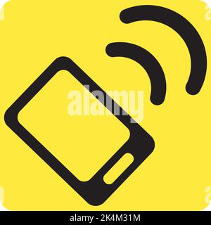 Contacts phone ring, illustration, vector on a white background. Stock Vector