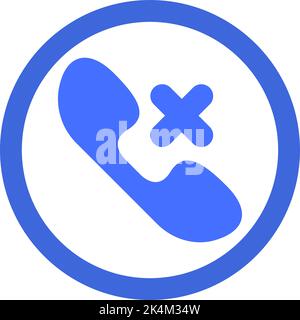 Missed phone call, illustration, vector on a white background. Stock Vector