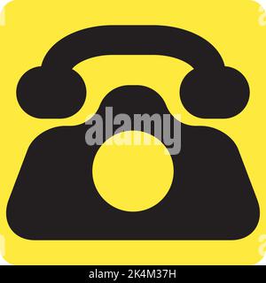 Contacts old telephone, illustration, vector on a white background. Stock Vector