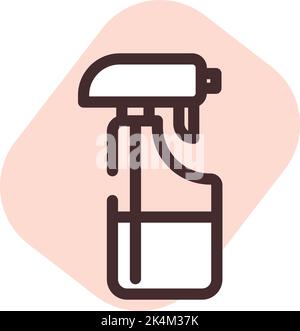 Covid 19 microbial spray, illustration, vector on a white background. Stock Vector