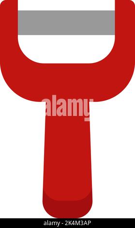 Kitchen peeler, illustration, vector on a white background. Stock Vector