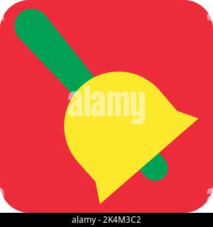 Education bell, illustration, vector on a white background. Stock Vector